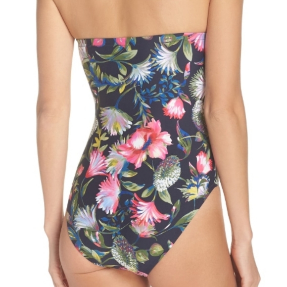 J. Crew Floral Printed 1 Piece Swim Sz 2 - Picture 2 of 4